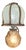 Mid-Century Belgian Table Lamp with Illuminated Painted Glass Base and Shade by T. De Klugger and Lamplove, 1950s For Sale