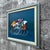 1980s Post Modern Abstract Wall Art Painting Framed and Signed by the Artist. Circa 1980s For Sale - Image 5 of 17