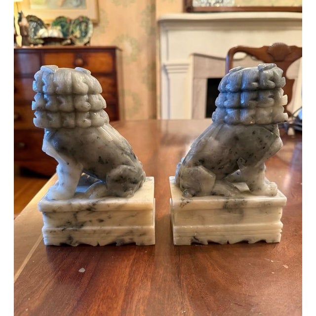 Classic Chinese works of art for your bookcase or display cabinets! This pair of Guard Lions, also known as Foo Dogs, have...