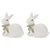 Rabbit Figurine with Bow (Set of 2) For Sale In Chicago - Image 6 of 6