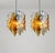 Mid-Century Modern 1960s Pair of Amber Murano Glass Leaf Chandeliers in the Style of Mazzega For Sale - Image 3 of 6