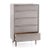 Tate Stone Grey Wood 5-Drawer Chest 1960s-inspired Tate collection recalls the timelessness of mid-century design with...