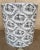 Ceramic Vintage Labrazel Ceramic Black/Cream Toile Wastebasket, Made in Italy For Sale - Image 7 of 7