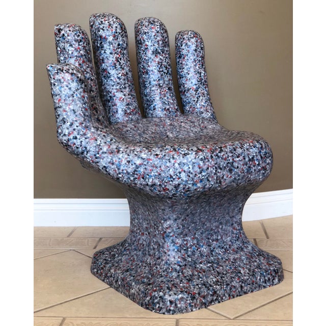 1960s MidCentury Modern Speckled Multicolor Hand Chair Chairish