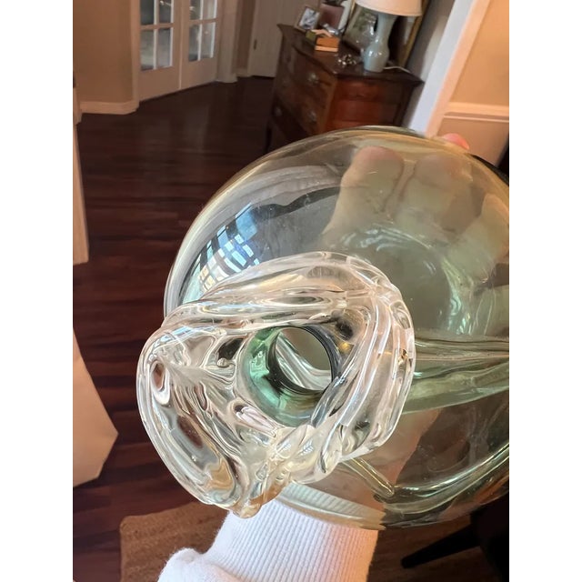 Transparent Vintage Robert C. Fritz Art Glass Vase, Freeform Abstract Biomorphic Vase For Sale - Image 8 of 10