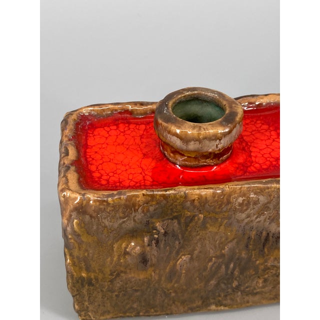 Ceramic Fat Lava Glazed Studio Ceramic Vase by W. Goebel, West Germany, 1967 For Sale - Image 7 of 13