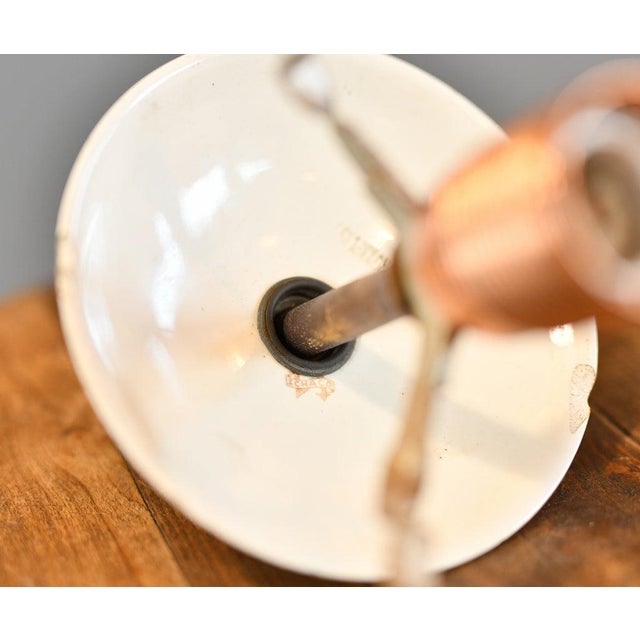 Candy Striped Opaline Pendant Lights by Schaco, 1930s, Set of 2 For Sale - Image 10 of 11