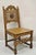Antique Vanleigh Carved Oak Italian Renaissance Style Throne Dining Side Chair. Item features original label, solid oak...