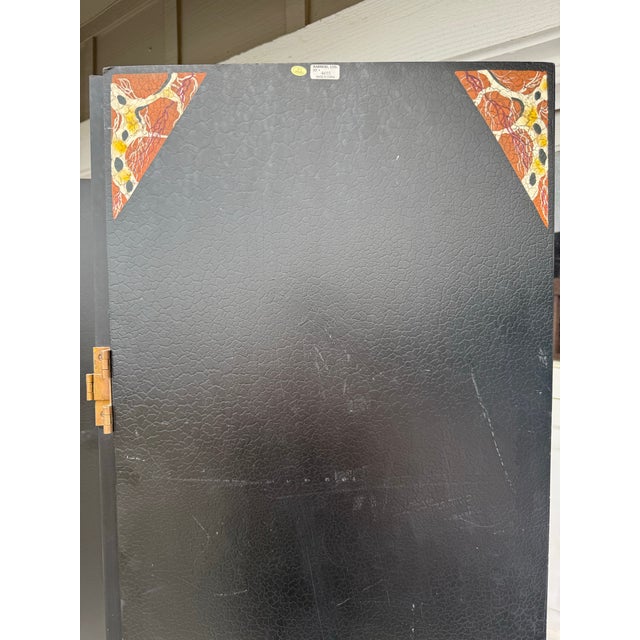 Trompe l'Oeil Leather Finish Library Scene Folding Floor Screen by Sarried Ltd. For Sale - Image 11 of 12