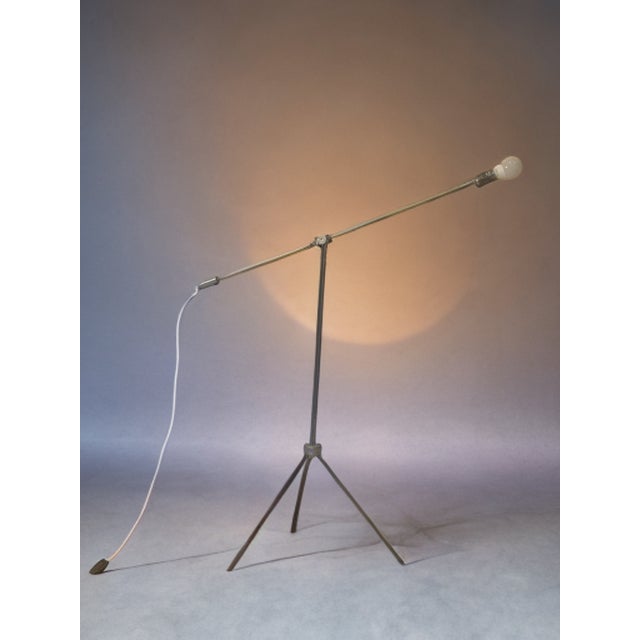 Polish Industrial Tripod Floor Lamp attributed to Gałecki, 1970s, in Very Good conditions. Designed 1970 to 1979 This...