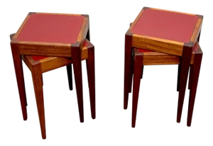 French Modern Stacking Tables in the Style of Jacques Adnet France Circa 1960s