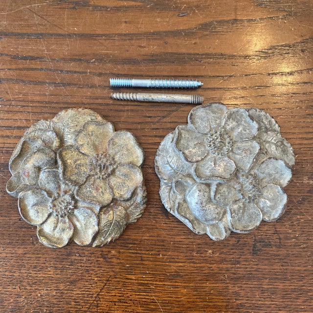 1920s Waverly Studios Cast Iron Hand Painted Curtain Tie Backs - Set of 2 For Sale In Denver - Image 6 of 6