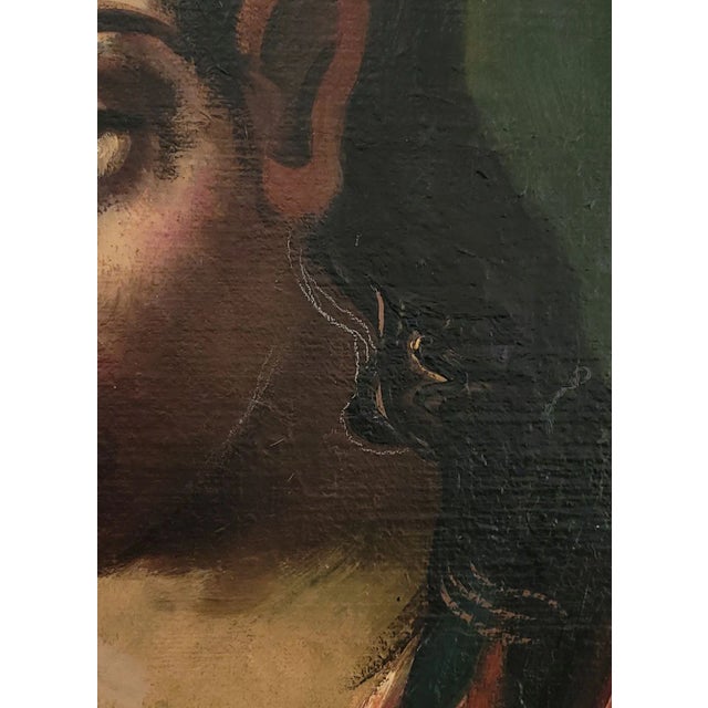 1940s "Pensive Girl With Dark Eyes", Sarkis Sarkisian, u.s.a. Circa 1940 For Sale - Image 5 of 7