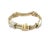 Diamond 14k Gold Bracelet X Motifs Two Tone Double Snake Chain For Sale - Image 4 of 9