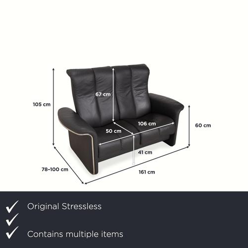 Modern Soul Leather Three-Seater and Two-Seater Sofas from Stressless, Set of 2 For Sale - Image 3 of 18
