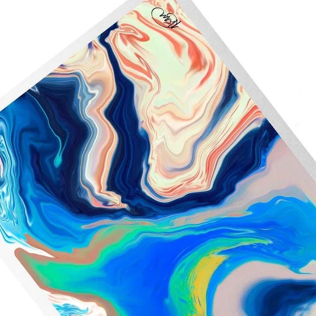 Created by South-African born artist, Bianca Meyrick Kies, 'Islands & Waves' Hahnemuhle Fine Art Print is in an abstract...