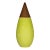 Late 20th Century Large Yellow and Brown Artisan Ceramic Vase with Teardrop Tapered Form For Sale