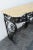 Art Deco Style Marble Top Painted Black Metal Bird Design Console Table For Sale In Miami - Image 6 of 13