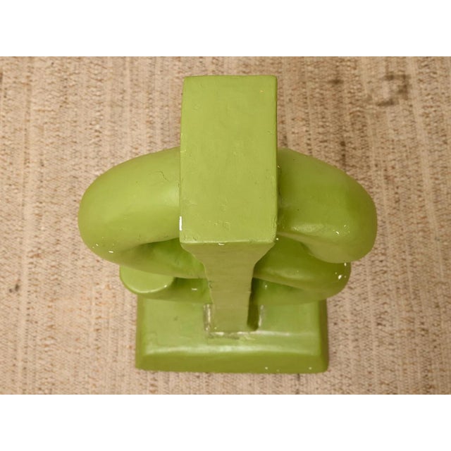 Late 20th Century Oversized Lime Green Concrete Dollar Sign Sculpture For Sale - Image 4 of 8
