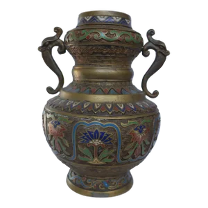 Vintage Japanese Champleve Vase
