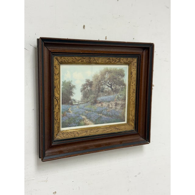 Rustic Porfirio Salinas Blue Bonnet Trail Custom Framed Print For Sale - Image 3 of 12