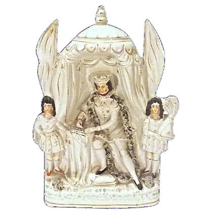 Antique King John Signing Magna Carta Figurine For Sale