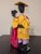 Canary Yellow Vintage Korean Wedding Dolls in Glass & Wooden Case For Sale - Image 8 of 10