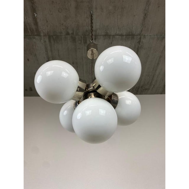 Vintage Sputnik Chandelier attributed to Napako, 1970s For Sale - Image 3 of 10