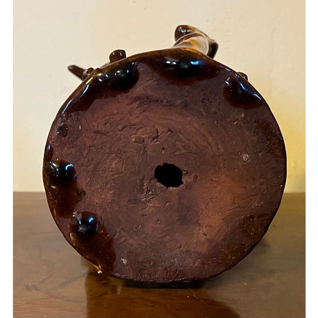 Antique 19th Century English Folk Art Staffordshire Redware Slip Decorated Bird Whistle, Circa 1820 For Sale - Image 13 of 15