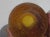 Studio Art Glass. Heavy-formed amber glass globe with a crushed glass-coated surface. Very thick walls with two layers of...