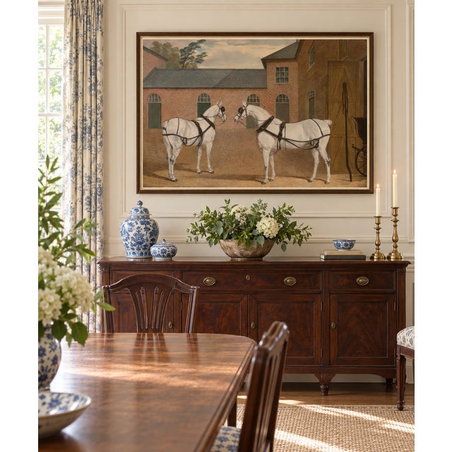 Bunny Williams Home 1838 Vintage English Equestrian Art Print by John Frederick Herring - 54" X 36" For Sale - Image 4 of 9