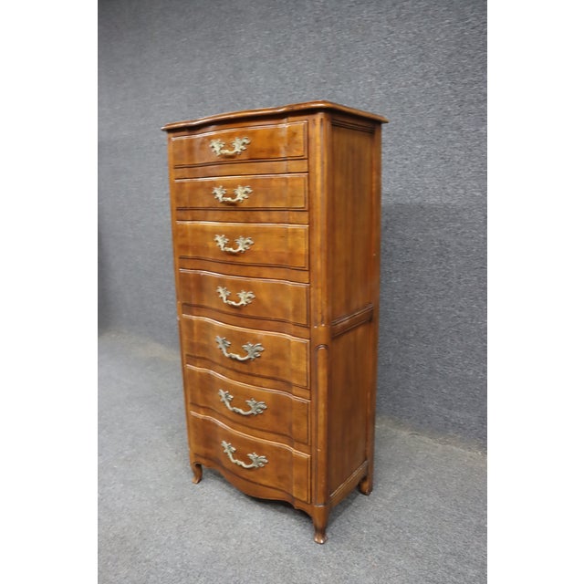 French Provincial John Widdicomb French Provincial Cherry Lingerie Chest/Tall Dresser For Sale - Image 3 of 11