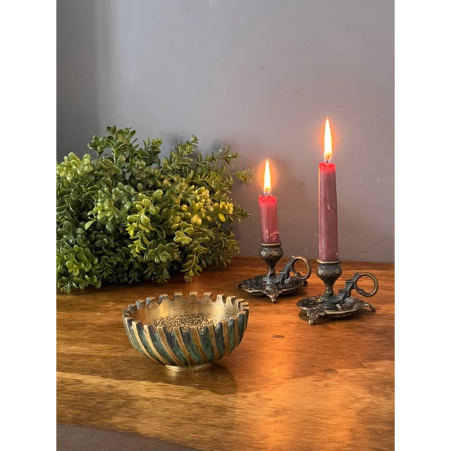 Bronze 1960s Pal Bell Style Israeli Bronze Limited Edition Ashtray For Sale - Image 8 of 10