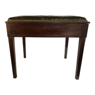 1930s Antique Bench Seat With Hidden Step Ladder | English Traditional Storage Bench For Sale