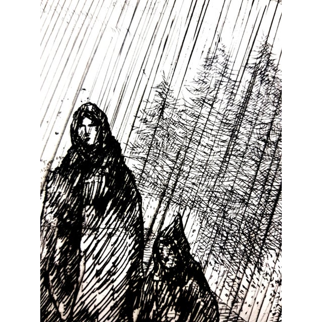 Jean Émile Laboureur - Under the Cross - Original Etching 1946 For Sale - Image 6 of 10