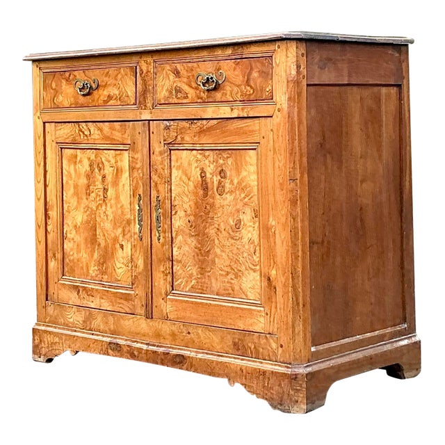 Vintage Boho 19th Century Burl Sideboard For Sale