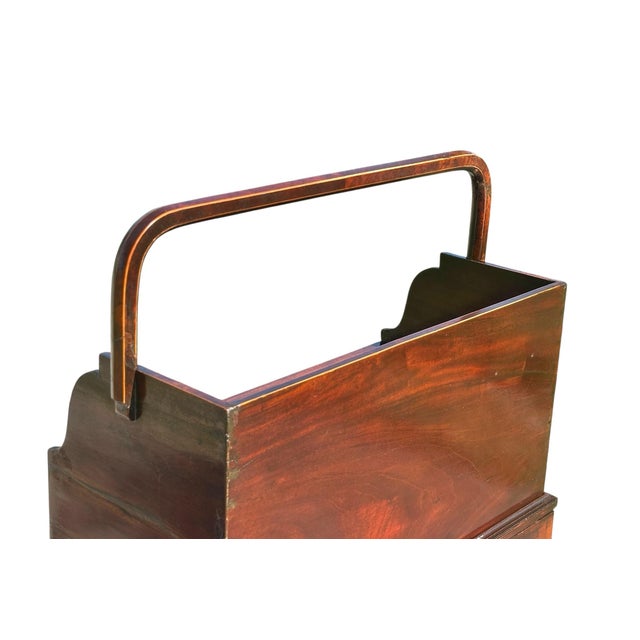 Antique George III Mahogany Inlaid Side Table With Portable Sewing Work Section For Sale - Image 12 of 12