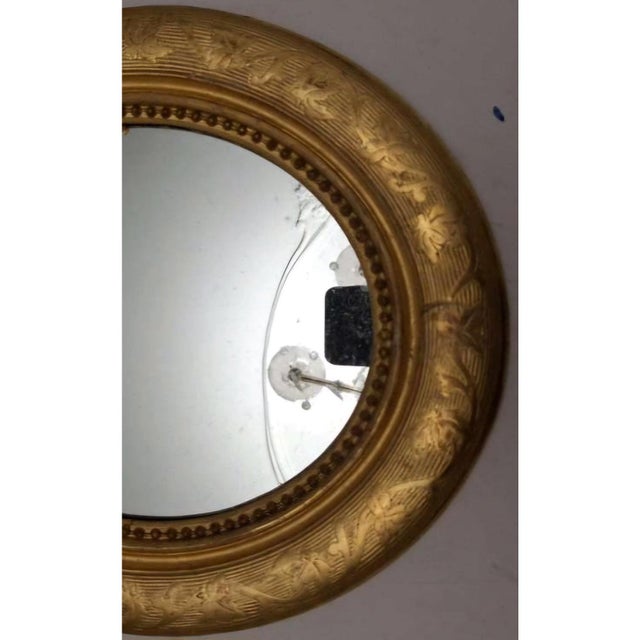 Oval Giltwood Wall Mirror with Crest, Late 19th Century For Sale - Image 4 of 7