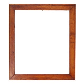 Large Antique English Birds Eye Maple Picture Frame, 1850 For Sale