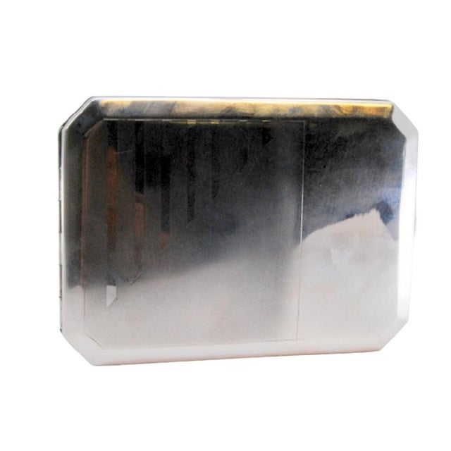 Plain Silver Cigarette Case with Beveled Corners For Sale - Image 10 of 10