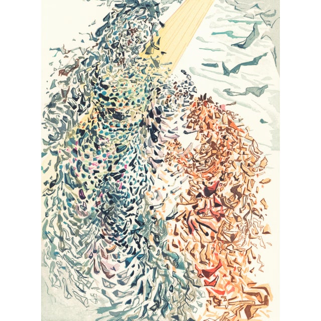 Abstract 1963 Dalí Divine Comedy Engraving Paradis Chant 14 "Poussière D'Âmes" (Dust of Souls) For Sale - Image 3 of 9