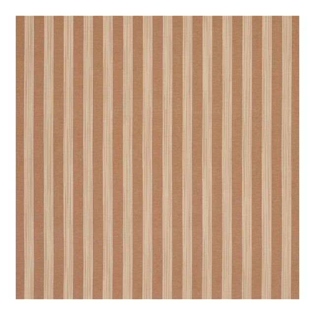 Schumacher Jonah Stripe Fabric in Ochre For Sale