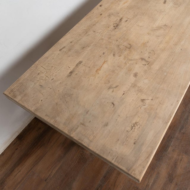 19th Century Rustic Farmhouse Trestle Dining Table For Sale - Image 4 of 13