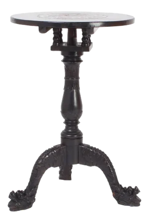 Antique Chinese Carved Rosewood Table or Candle Stand