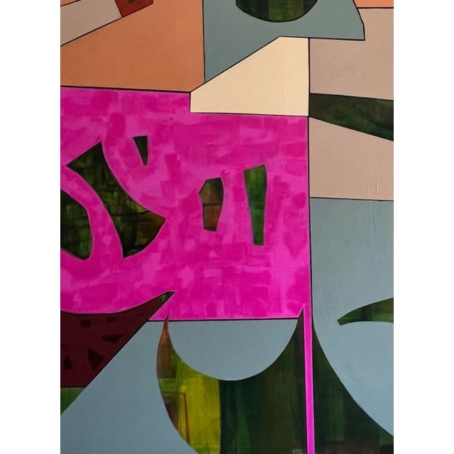 "Ultra" Original 72"x60" Modern Abstract Painting by Pamela Harmon, Framed For Sale - Image 4 of 13