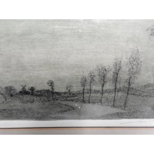 1970s Tree Scene Watercolor Signed by Lancaster For Sale - Image 5 of 10