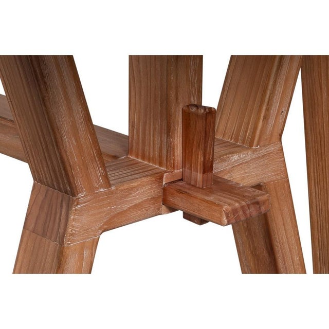 2020s Rustic Trestle Dining Table in Aged Pine, 98 Inch For Sale - Image 5 of 11