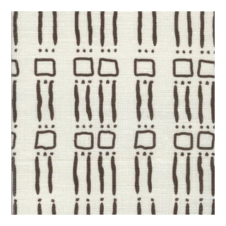 2 Yards of Marika Meyer Elliot Fabric in Chocolate 06 For Sale