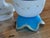 Glass 19th Century French Blue Opaline Dresser Jar With Tulip Finial For Sale - Image 7 of 8