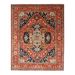 Reproduction Serapi-Heriz Medallion Geometric Carpet by Keivan Woven Arts